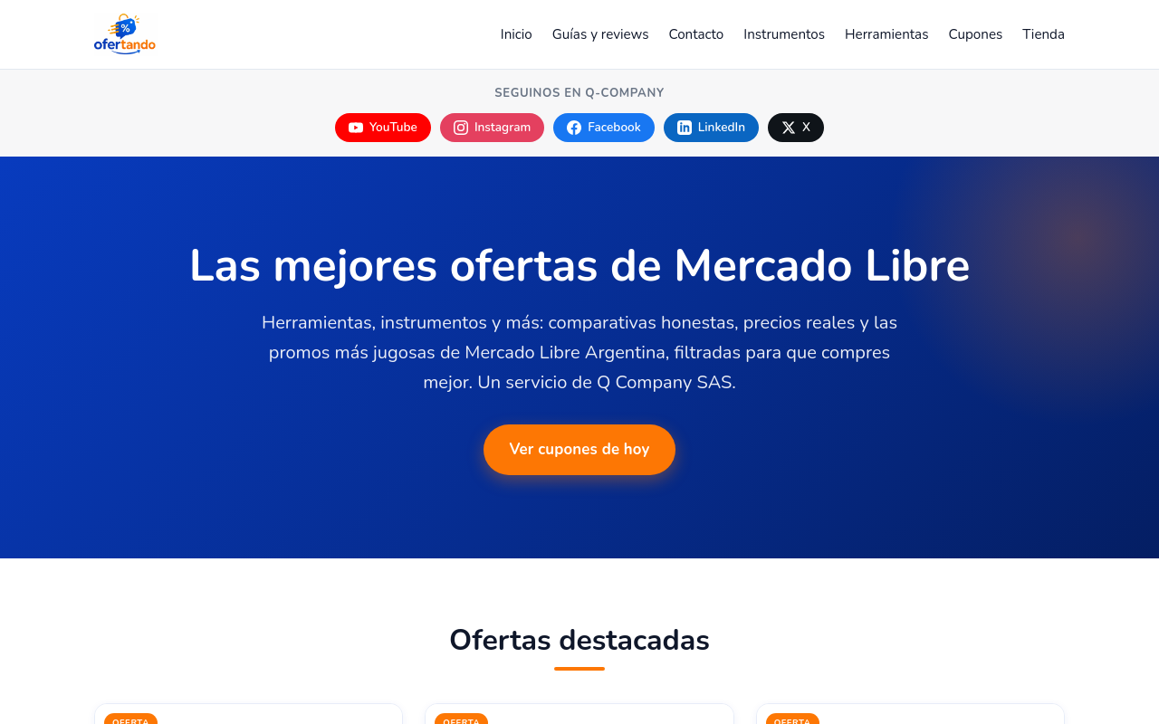 Sitio Web: Ofertando