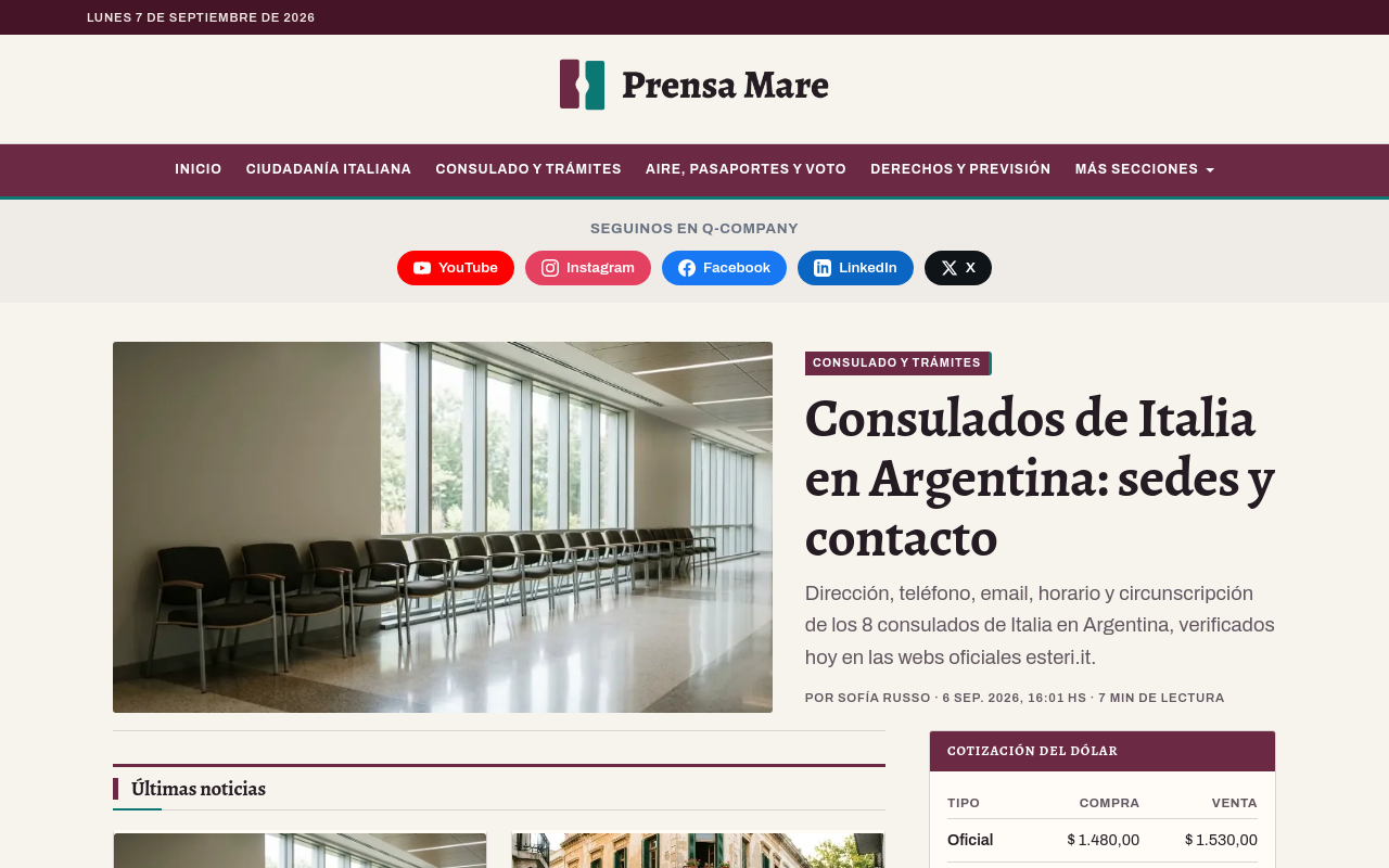 Sitio Web: Prensamare